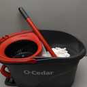 O-Cedar EasyWring Microfiber Spin Mop, Bucket Floor Cleaning System, Red, Gray, Standard