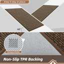 BEQHAUSE Dirt Trapper Door Mat 20" x 32", Non-Slip Washable Doormats Entrance Mat, Dirt Resistant and Absorbent Welcome Mat, Low Profile Floor Mats for Front Back Door and Entryway, Brown
