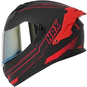 HAX Obsidian Dual Visor Full Face Motorcycle Helmet Large