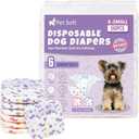 Pet Soft Female Dog Diapers - Disposable Doggie Diapers with Wetness Indicator, Puppy & Cat Diaper Super Absorbent, Fit for Female Dog in Heat or Incontinence, 50pcs (XS, Mixed)