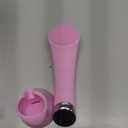 PRITECH Facial Cleansing Brush, Rechargeable Silicone Face Scrubber with Heat Massage End, Vibrating Exfoliator Scrubber for Deep Cleaning, Waterproof Face Brush for Women and Men (Pink)