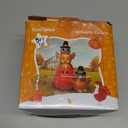 FunFanso 5FT Thanksgiving Inflatable Turkey on Pumpkin Outdoor Decoration, Lovely Blow Up Turkey with Built-in LED Lights for Garden Lawn Yard Home Party Decor, Powerful Blower for Fast Inflation