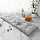 BALAPET Floor Lounger Pillow,Foldable Light Thick Tufted Floor Pillow Cushion with Elasticized Webbing for Easy Storage.Floor Lounger for Meditation,Playing,Yoga,Reading,Sleeping(Light Gray)