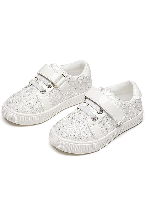 Toddler Girls Sneakers Little Girls Running Sports Shoes(Toddler/Little Kids) (6 Toddler, Cs06-white)