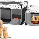 Portable Cat Playpen, Pet Dog Playpen, Kitten Puppy Play Pen for Indoor/Outdoor, Collapsible Cats Cages Enclosed Tent with Carrying Case, PVC Pipe Frame, 600D Oxford, 39" x 24" x 22"