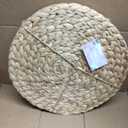 Round Woven Placemats Set of 4, Natural Water Hyacinth Place Mats, Boho Wicker Placemats, Table Mats for Dining Table (13.8 inch) by YANGQIHOME