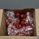 Geosar 24 Pieces Christmas Glitter Berries Stems 10 Inch Christmas Berry Picks Artificial Glittered Berries Ornaments Floral Stems for Xmas Tree,Home Wreath,Party Decoration(Red)