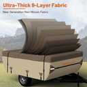 Umbrauto Pop Up Camper Cover 16' ~ 18', Heavy-Duty Waterproof Windproof Folding Tent Trailer 9-Layer Top, 3-Layer Side, Sun-Resistant, Popup Trailer Cover for All-Weather Protection