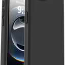 Vooii Compatible with iPhone 16e Case, Liquid Silicone Upgrade [Camera Protection] [Soft Anti-Scratch Microfiber Lining] Shockproof Phone Case for iPhone 16e 6.1 inch - Black