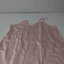 Vlazom Women Sexy Lingerie Satin Nightgown Silk Chemise Mini Slips V Neck Negligee Sleepwear with Adjustable Straps (Large, Pink)