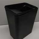 Cand 1 Pack 4 Gallon Garbage Can, Plastic Trash Can with Swing Lid, 16 L (Black)