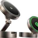 THREEKEY for MagSafe Car Mount Charger, Qi2 Wireless Car Charger, Retractable Car Phone Holder with Long Arm & 360Rotation, Magnetic Car Mount for iPhone16-12Series & Galaxy S25 Ultra (TZH101 Bronze)