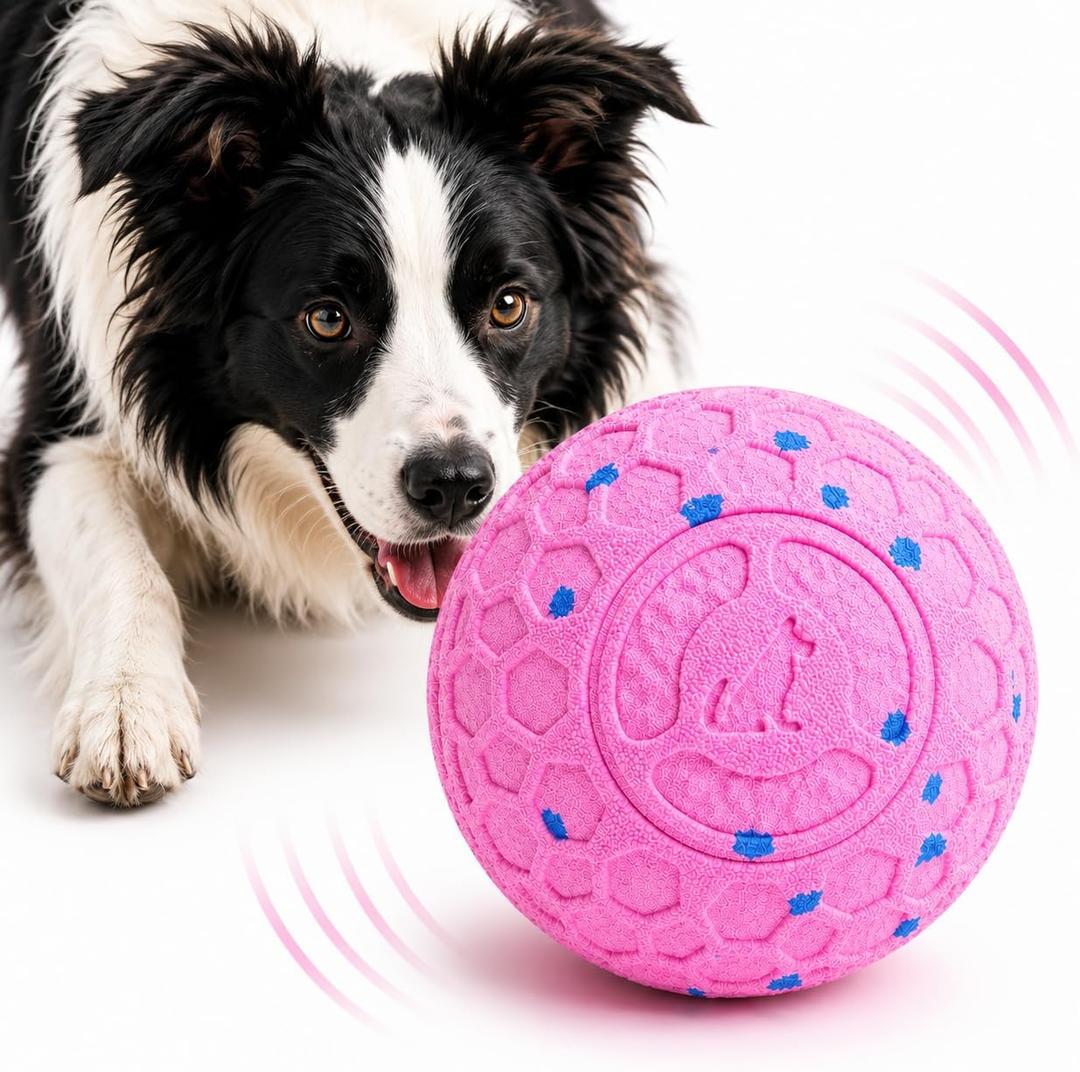 Interactive Dog Ball for Medium & Large Dogs, Automatic Moving Dog Toy with Motion Activation, USB Rechargeable Self Rolling Ball for Boredom Relief, Indoor Exercise & Independent Play