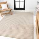 JONATHAN Y Odense High-Low Angle Beige/Cream 5x8 Indoor/Outdoor Area Rug for Patio, Backyard, Living Room, Bedroom, Office, Hose-Washable (SCN101E-5) (5'3" x 7'7" (Rectangular))