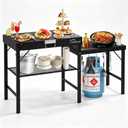 Outdoor Grill Cart,Outdoor Garden Patio BBQ Kitchen Food Prep Table Cart, 61”L*20.5”W *31”H