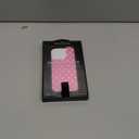 Wildflower Cases - Compatible with iPhone 15 Pro | Protective Black Bumper, 6.5ft Drop Test Certified, Women Owned Small Business | Bright Aesthetic Cute Trendy | Polka Dot - Pink and White