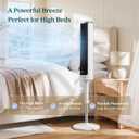 LEVOIT Tower Fan for Bedroom, Standing Fan with 36-47 Adjustable Height, 90 Oscillating Room Fan, 28dB Quiet for Sleep, 23 ft/s Velocity, 5 Speeds 4 Modes, 12H Timer, Remoter, for Home, White