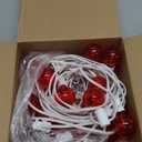 50Ft G40 LED Valentine's Day String Lights Outdoor, Valentines Decorations Lights with 27 Red Shatterproof Globe Bulbs, Hanging Patio Lights for Outside Wedding Backyard Porch Roofline, White Wire