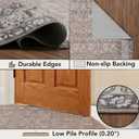 Kuden 3x5 Small Rug, Machine Washable, Non-Slip Backing, Vintage Style, Soft, Low Pile, Area Rugs for Entryway Kitchen Indoor Entrance