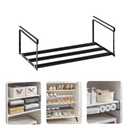 ANIS·KEAAR 1Pcs Expandable Shoe Rack Organizer - Adjustable Under Cabinet/Shelf Storage, Multifunctional Telescopic Shelf Cabinets for Shoes, Clothing & More