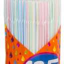 Items 4U! 125 Flex Straws, Stripe, Assorted Colors