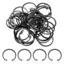 uxcell 50Pcs 1-1/4" (32mm) Internal Retaining Ring Circlip, 65 Mn Spring Steel Internal Circlip Snap Rings C-Clips for Grooved Shafts Studs, Black