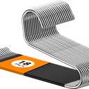 18 Pack Space Saving Open Ended Metal Pant Hangers, Non Slip Jean Hangers for Men and Women, Closet Storage Organizer for Clothes Leggings Slacks Trouser Ties (Black)