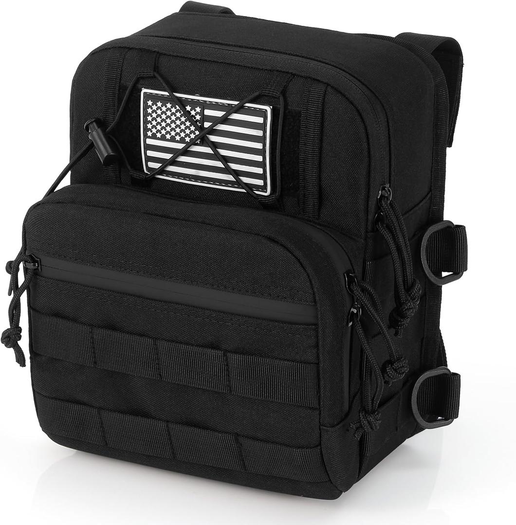 Waterproof Motorcycle Handlebar Bag, Universal Storage Bag Tool Pouch Fit For Harley Dyna Street Bob FXBB Softail Sportster, Tool Pouch Trunk Storage Bag, Black