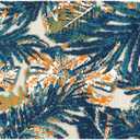 Rugshop Tropical Floral Leaves Indoor/Outdoor Area Rug Durable Polypropylene, Non-Shedding, Easy to Clean, Perfect for Patio, Backyard, Deck and Outdoor Lounge, High Traffic Areas, 2'7" x 4'