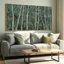 CHUDANHAO Green forest Wall Art Nature Landscape Pictures for Living Room Bedroom Decor Tree Wall Decor Woodland Scenery Canvas Prints Artwork Home Decoration 24"x48"