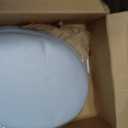Elongated Wood Toilet Seat, White - 19 Inch - Fits All Elongated Size Fixtures - Easy to Install Fantasia by Achim Home Decor