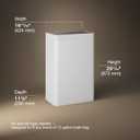Kohler 23825-STW 13-Gallon Touchless White Stainless Steel Trash Can, Hands-Free Motion Sensor Lid, Durable, Fingerprint-Resistant, Easy to Clean, K-23825-STW