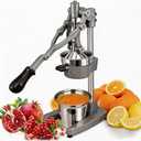 19 Inch Height Extra Tall Commercial Heavy Duty Cast Iron Hand Press Manual Orange Citrus Lemon Lime Grapefruit Pomegranate Fruit Juice Squeezer Machine with Stainless Steel Cup Grey