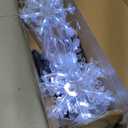 Retisee 9 Pack Snowflake Christmas Lights for Pathway Markers Lights Outdoor 27'' Peppermint Snowflake Pathway Decorations with Bows for Holiday Yard Lawn Walkway(Cool White)