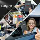 Giftguys Car Insurance and Registration Card Holder | for BMW Ford Tesla Cadillac All Cars | Store Cards, ID License & Essential Documents | Premium Leather with Magnetic Closure (Carbon Fiber+Multicolour Flag)