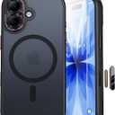 JUESHITUO Magnetic for iPhone 17 Case: Upgraded [Full Camera Protection], with [1X Screen Protector] [Camera Button], 6.3" Case for iPhone 17, Black