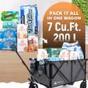 Hikenture Collapsible Wagon - 330LBS Capacity, Extra Large Foldable Wagon with All-Terrain Wheels, Utility Beach Cart for Outdoor Garden