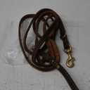 Genuine Leather Dog Leash for Large Dog [Hands Free] [Comfort Hand Feeling] [Shock-Absorbing] Heavy Duty Use Dog Training Lead (9.35FT, Brown)