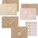 Winoo Design 100 PK Bulk Thank You Cards with Envelopes - 5 x 3.5 Inches Wedding Cards Baby Shower Bridal Shower Personalized Thank You Notes for Small Business Graduation Funeral Birthday (2 colors)