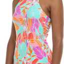 EIDON Womens Sania High Neck Cover Up Dress (Small, Flora)