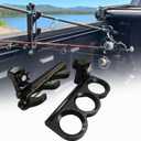 Fishing Rod Holder for Toyota Tacoma Bed Rail - Above-The-Bed Mount, 3 Rod Capacity with Secure Locking Design - Weatherproof & Tool-Free Installation