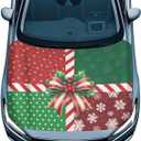 Christmas Features Car Hood Cover Easy to Install Car Hood Cover Protector Elastic Fabrics Can be Washed Stretch Polyester Fabric Covers Personalized Suitable for Cars
