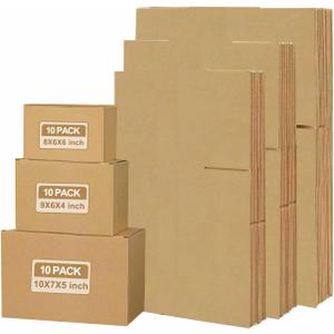 36Pcs Shipping Boxes,8x6x6 & 9x6x4 & 10x7x5 Mix and match Small Shipping Boxes,3 Sizes 12PCS Each shoe boxes cardboard.