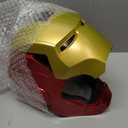 Open/Close Wearable Helmet with Eyes Glowing for Kids and Teens Mask Costume and Role-Play Dress Up, Ideal for Birthdays, Christmas, Halloween(Child Size) (Red)