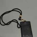 ID Badge Holder with Lanyard, Nylon ID Lanyard and Cute Card Holder, 1 Clear ID Window and 2 Card Slots, for Women (Midnight Velvet)