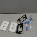 Iwillink 10Gbps Ethernet Wall Plate CAT6A, 2-Port Keystone Wall Plate and Jack Outlet, RJ45 Wall Plates with Single Gang Low Voltage Mounting Bracket - 2 Pack