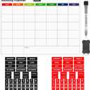 Double-Sided Magnetic Numbers and Months & Dry Erase Calendar Whiteboard,Magnetic Calendar Numbers Month Week Labels Sets for Whiteboard and Refrigerator