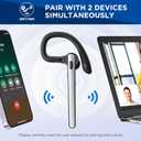 Bluetooth Headset V5.3, Wireless Bluetooth Earpiece with 600mAh Charging Case, 110H Playtime, Hands Free Headset for Cell Phone and Computer with Built-in Microphone for Work Trucker Office