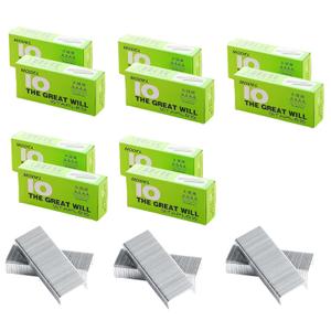 10000 Pcs 10# Mini Staples, 0.4 Inch x 0.2 Inch Stainless Steel Staples for Small Desk Top Stapler for Office and Home 