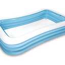 INTEX 58484EP Swim Center Inflatable Family Pool: 277 Gallon Capacity – 120" x 72" x 22" – Blue